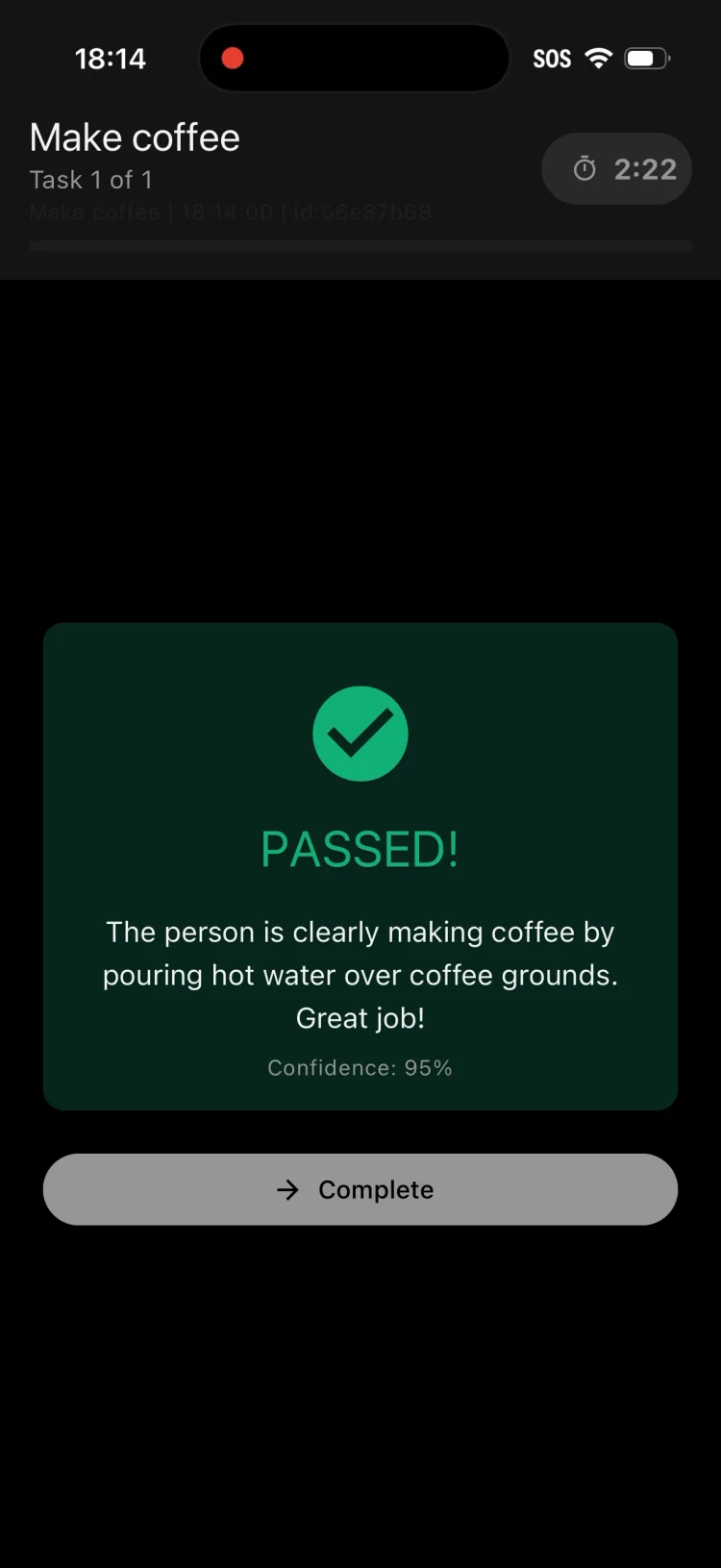 AI verification passed with 95% confidence